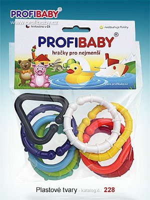 Řetěz/zábrana tvary plast 6cm 10ks v sáčku 0m+