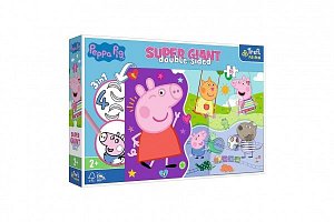 Trefl Puzzle Super giant Prasátko Peppa 15 dílků - oboustranné
