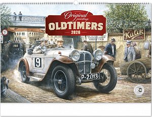 Kalendář 2026 nástěnný: Oldtimers - Václav Zapadlík, 64 x 42 cm