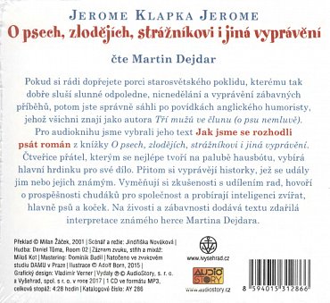 Náhled O psech, zlodějích, strážníkovi a jiná vyprávění - CDmp3 (Čte Martin Dejdar)