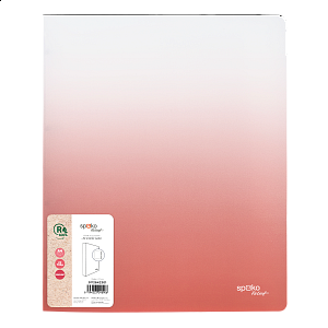 Spoko ReLeaf kroužkový pořadač, 4RO, 20 mm, A4, PP, Gradient, růžová