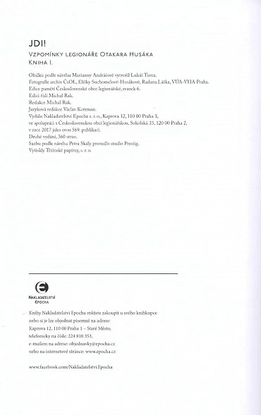 Náhled Jdi! - Vzpomínky legionáře Otakara Husáka I.