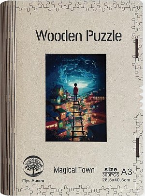 Dřevěné puzzle/Magické město A3