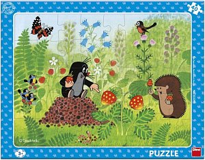 Deskové puzzle Krtek a jahody 40 dílků