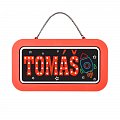 Neonová cedulka se jménem - Tomáš