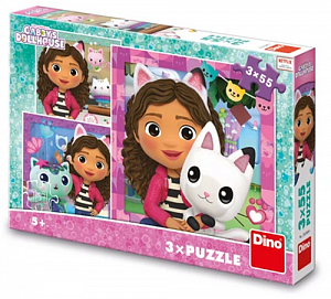 Puzzle Gábi a kamarádi 3x55 dílků