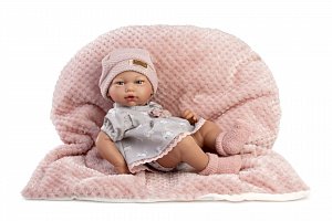 Guca 853 New BORN HOLČIČKA - realistická panenka miminko s celovinylovým tělem - 38 cm