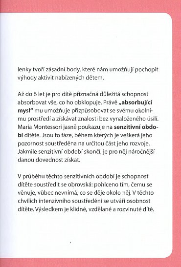 Náhled 100 vzdělávacích Montessori aktivit pro děti od 18 měsíců