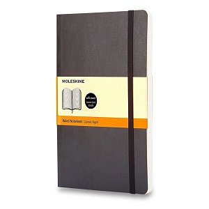 Zápisník Moleskine - měkké desky, S, linkovaný - černý