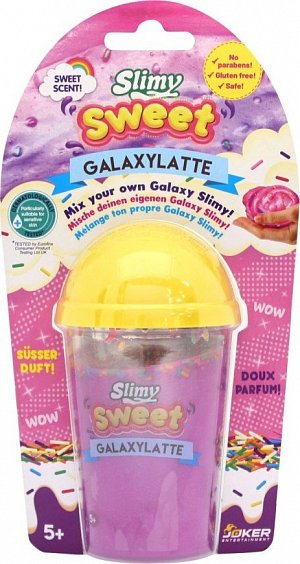 Sliz - hmota Slimy Sweet Galaxylatte 140 g v kelímku na kartě 11x20x7cm