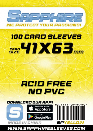 Sapphire Yellow - 100x Mini American (41x63mm)