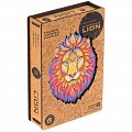 UNIDRAGON dřevěné puzzle - Lev, velikost KS (31x40cm)