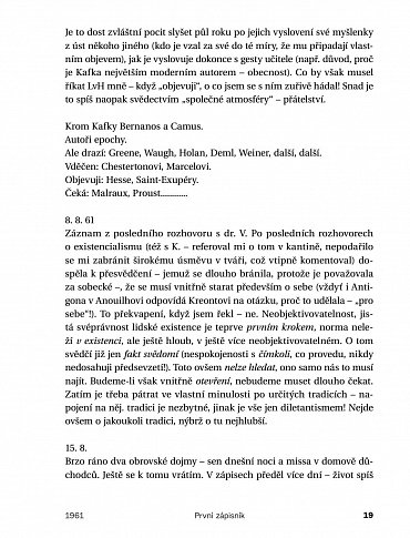 Náhled Zápisníky I (1960-1964)