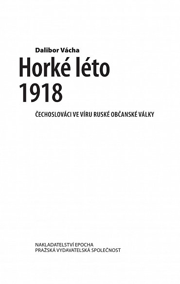 Náhled Horké léto - Čechoslováci ve víru ruské občanské války