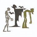 SIZZIX Thinlits vyřezávací kovové šablony - zombie, smrtka, drakula 4 ks