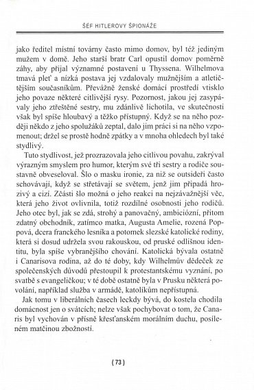 Náhled Šéf Hitlerovy špionáže - Záhada Wilhelma Canarise