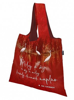 Taška nákupní skládací 50x42cm "Miluj a žij"