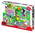 Mickey a Minnie sportovci: puzzle 3x55 dílků