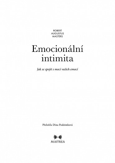 Náhled Emocionální intimita - Jak se spojit s mocí vašich emocí