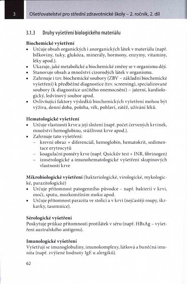 Náhled Ošetřovatelství pro střední zdravotnické školy 2. ročník - 2. díl
