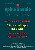Aktualizácia I/1 2025 – daňové a účtovné zákony