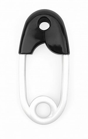 Chrastítko špendlík černobílý