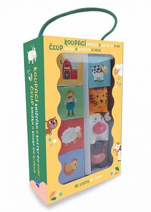 Čľup knižka a kocky do kúpeľa Na farme