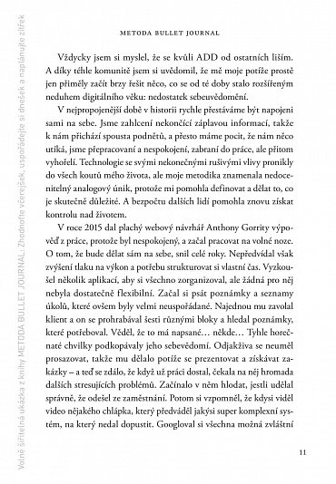 Náhled Metoda Bullet Journal - Zhodnoťte včerejšek, uspořádejte si dnešek a naplánujte zítřek