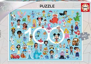 Puzzle Disney 100 let výročí - Postavy 100 dílků