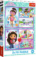 Puzzle Gábinin kouzelný domek: Bav se s Gabby 2x70 dílků