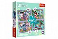 Puzzle Lilo & Stitch: Bláznivý den 4v1 (35,48,54,70 dílků)