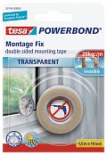 tesa montážní pěnová páska na sklo, 1,5 m x 19 mm, oboustranná, transparentní