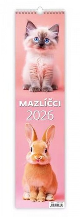 Kalendář nástěnný 2026 - Mazlíčci