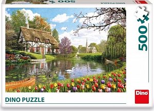 Puzzle Chata u vody 500 dílků