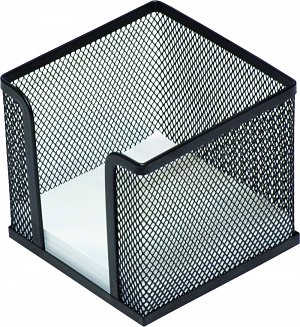 DONAU zásobník na poznámkový papír Office Set, 95 x 95 mm, kov, černý