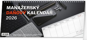Kalendář 2026 stolní: Manažerský daňový, 33 x 14,5 cm