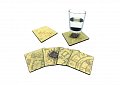 Harry Potter: Set podtácků - Pobertův plánek 4 ks (Marauders Map)