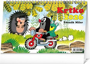 NOTIQUE Stolový kalendár Krtko 2026, 23,1 x 14,5 cm