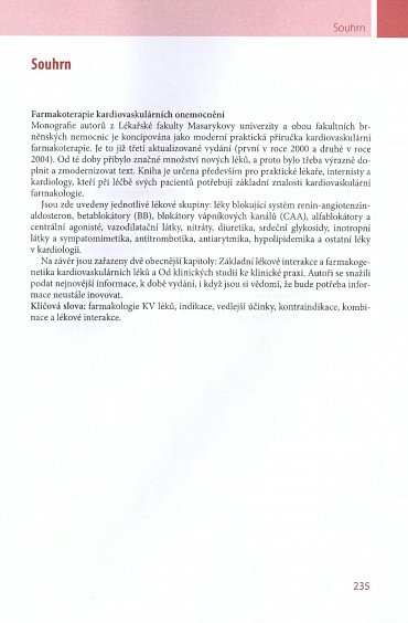 Náhled Farmakoterapie kardiovaskulárních onemocnění