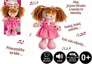 Panenka Verunka hadrová plyš 20 cm / česky mluvící na kartě