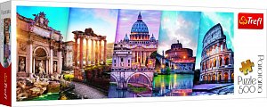 Trefl Puzzle Cestování po Itálii / 500 dílků Panoramatické