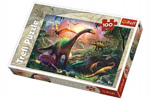 Trefl Puzzle Svět dinosaurů / 100 dílků