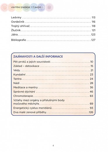 Náhled Vnitřní energie 7 čaker s mapami energetických meridiánů - Vesmírná harmonie, pět elementů, naslouchání vlastnímu tělu