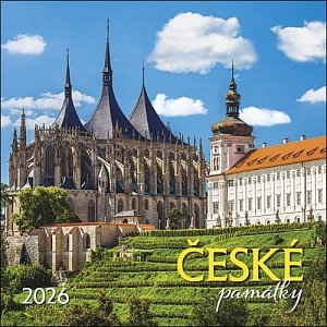 Kalendář 2026 České památky, nástěnný, 33 x 33 cm