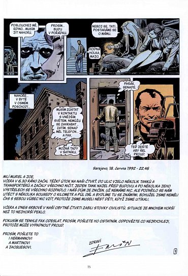 Náhled Fax ze Sarajeva