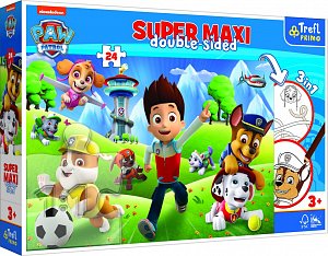 Trefl Puzzle Super maxi Tlapková patrola Dobrodružství 24 dílků - oboustranné