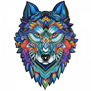 Unidragon dřevěné puzzle - Vlk velikost L, 1.  vydání