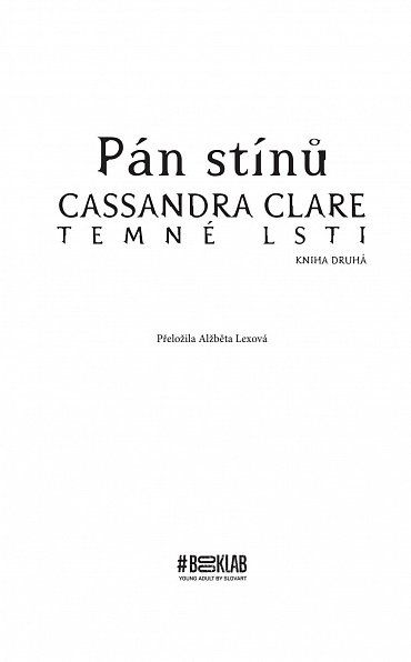 Náhled Pán stínů - Temné lsti 2, 1.  vydání