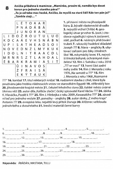 Náhled Křížovky + čtyřsměrky