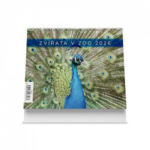Stolní kalendář Zvířata v ZOO 2026